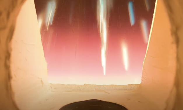 Footage shows capsule diving through Earth’s atmosphere at blazing speed