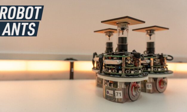 Watch a swarm of robots lay artificial pheromones like ants