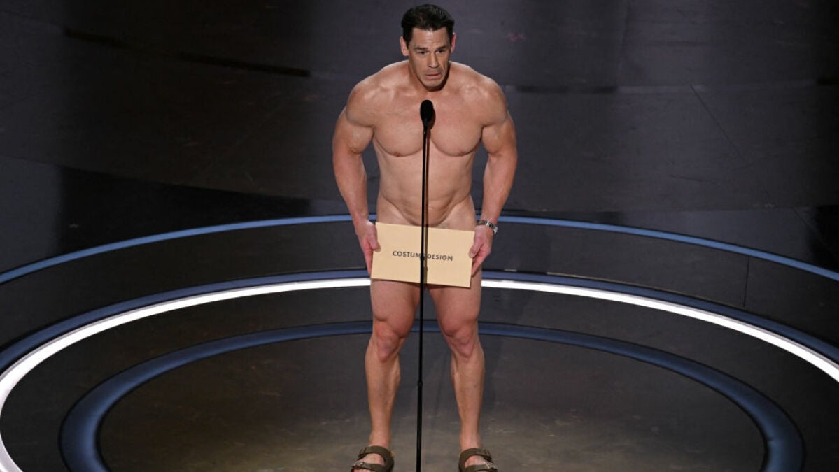 John Cena was naked on the Oscars’ stage. Here’s what happened.