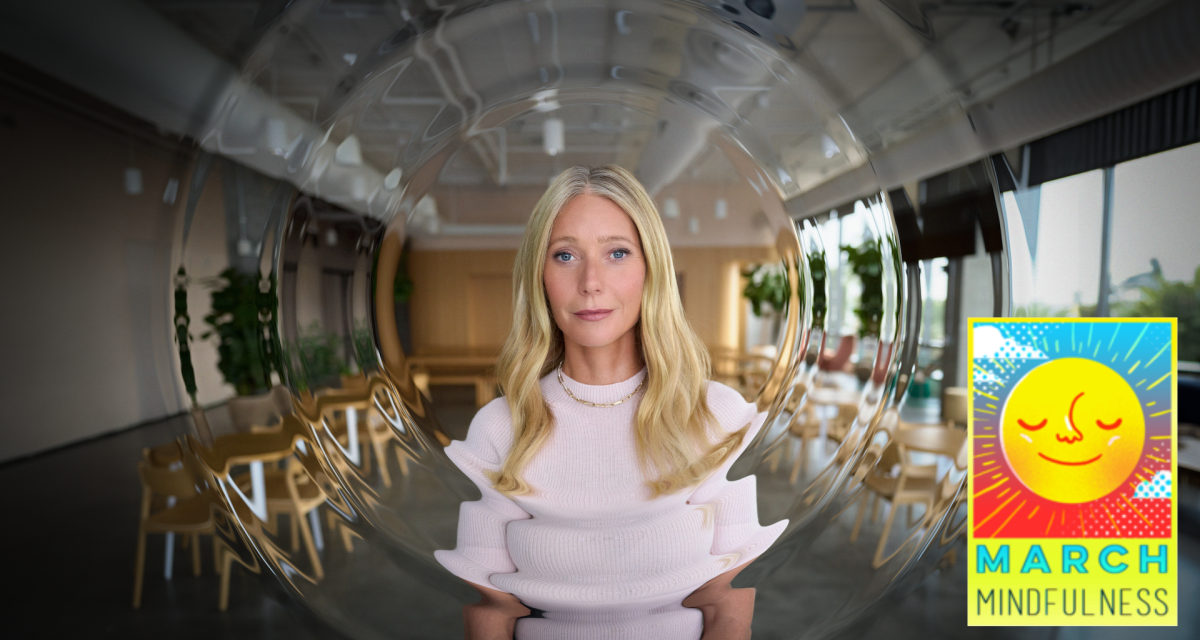 Gwyneth Paltrow’s new wellness routine is eyes-open meditation — with an app.