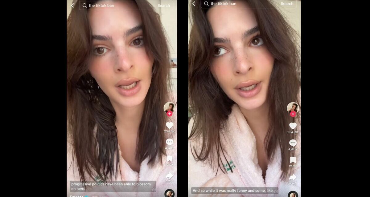 Emily Ratajkowski has thoughts on the TikTok ban