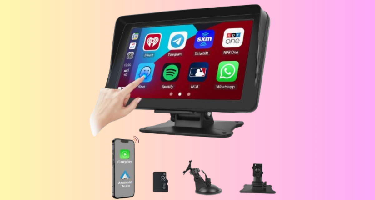 This Apple CarPlay and Android Auto-compatible touchscreen display is $79 with free shipping