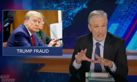 Jon Stewart gives a teardown of Trump’s fraud case