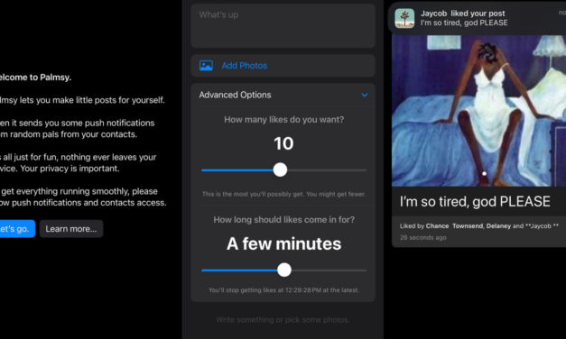 Palmsy is an anti-social social media app