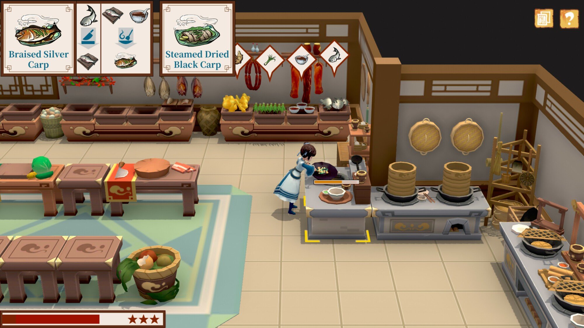 The cooking minigame in 'Immortal Life.'
