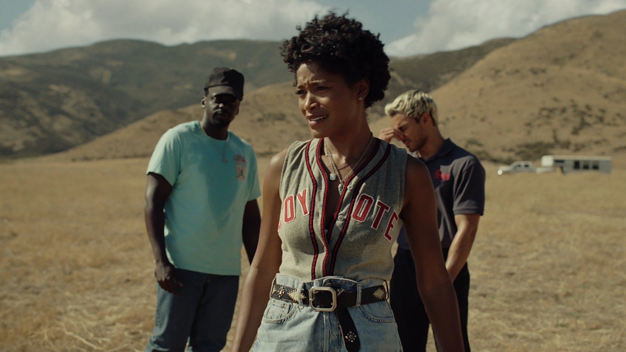 Daniel Kaluuya, Keke Palmer, and Brandon Perea in "Nope."