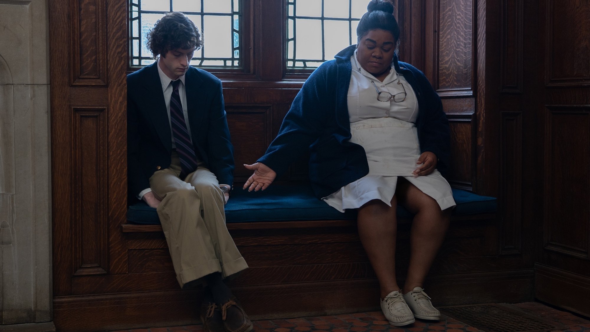 Dominic Sessa and Da'Vine Joy Randolph in "The Holdovers."