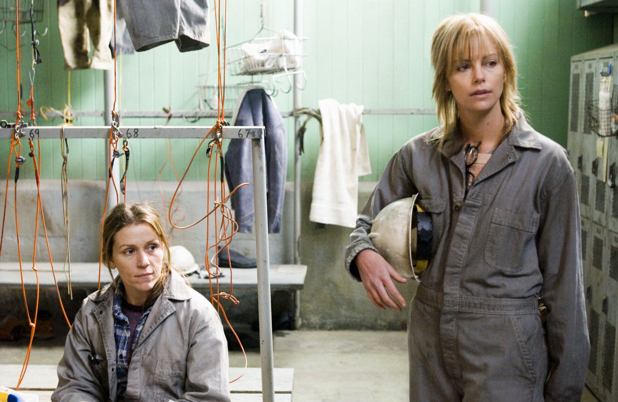 Frances McDormand and Charlize Theron in "North Country."