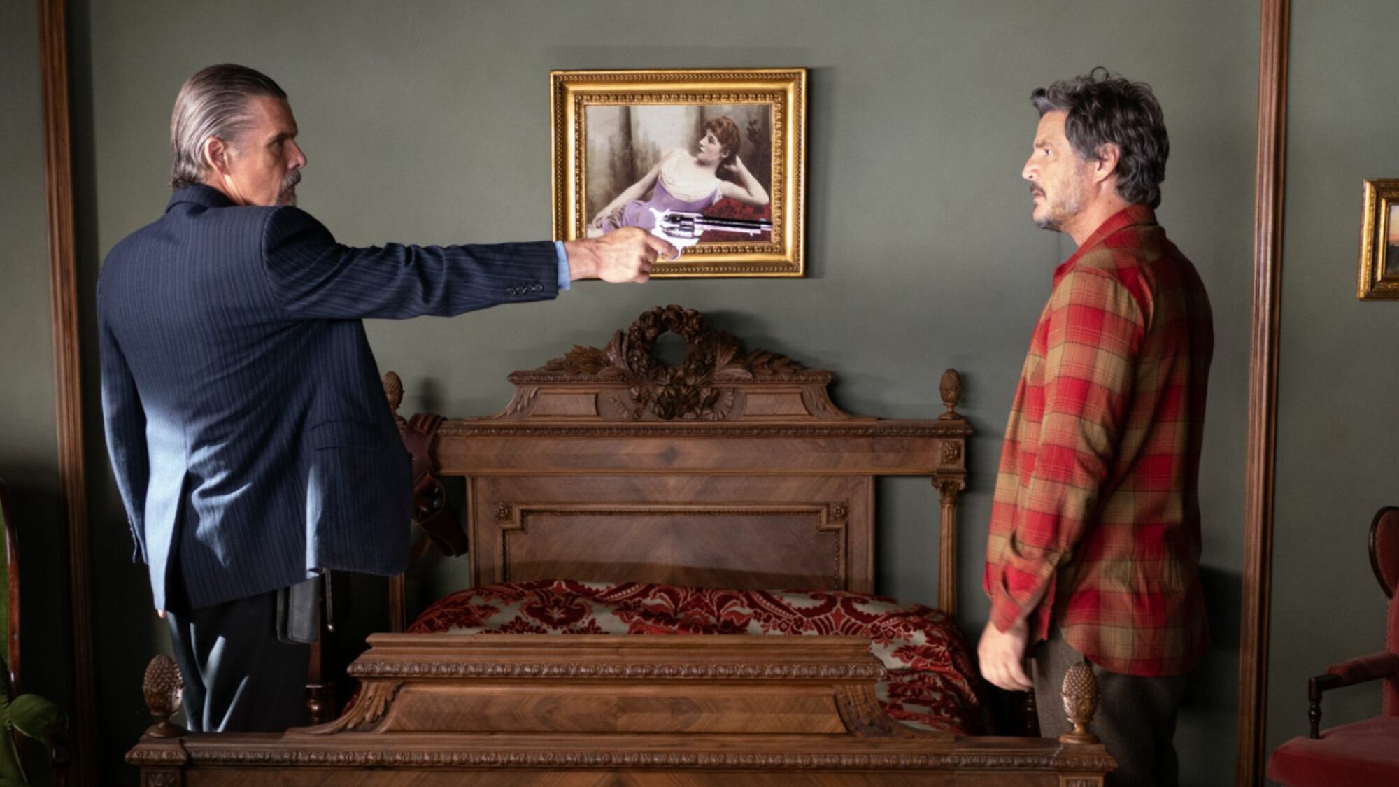 Pedro Pascal and Ethan Hawke play lovers in "Strange Way of Life."