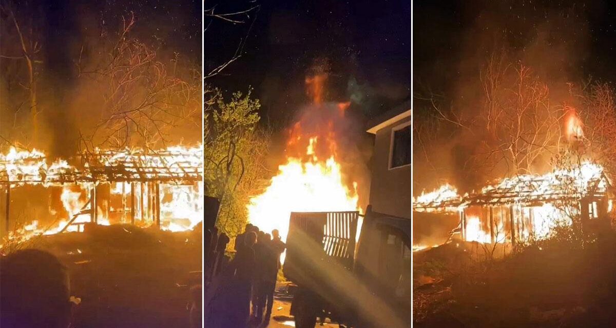 Sakarya’da korkutan yangını! Baraka alev topuna döndü