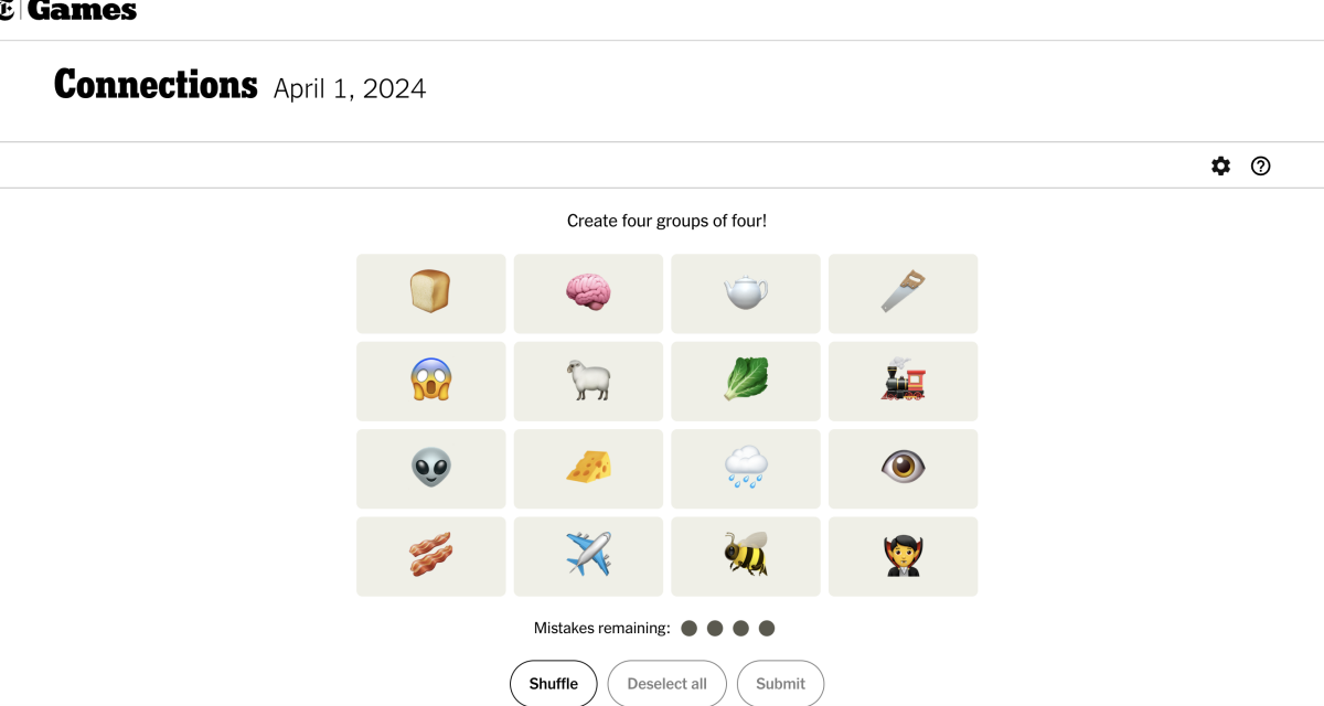 NYT ‘Connections’ embraced April Fools’ Day by using emoji