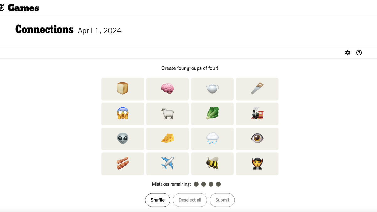 NYT ‘Connections’ embraced April Fools’ Day by using emoji