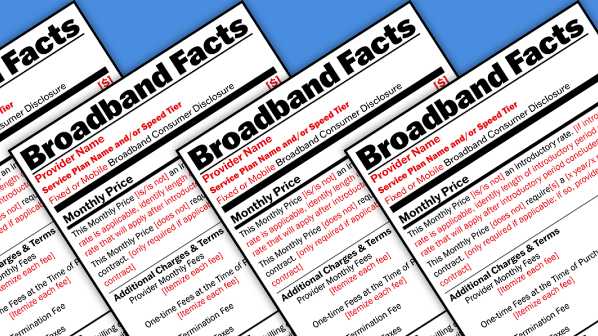 Your internet service provider now has to provide you with a ‘nutrition label’