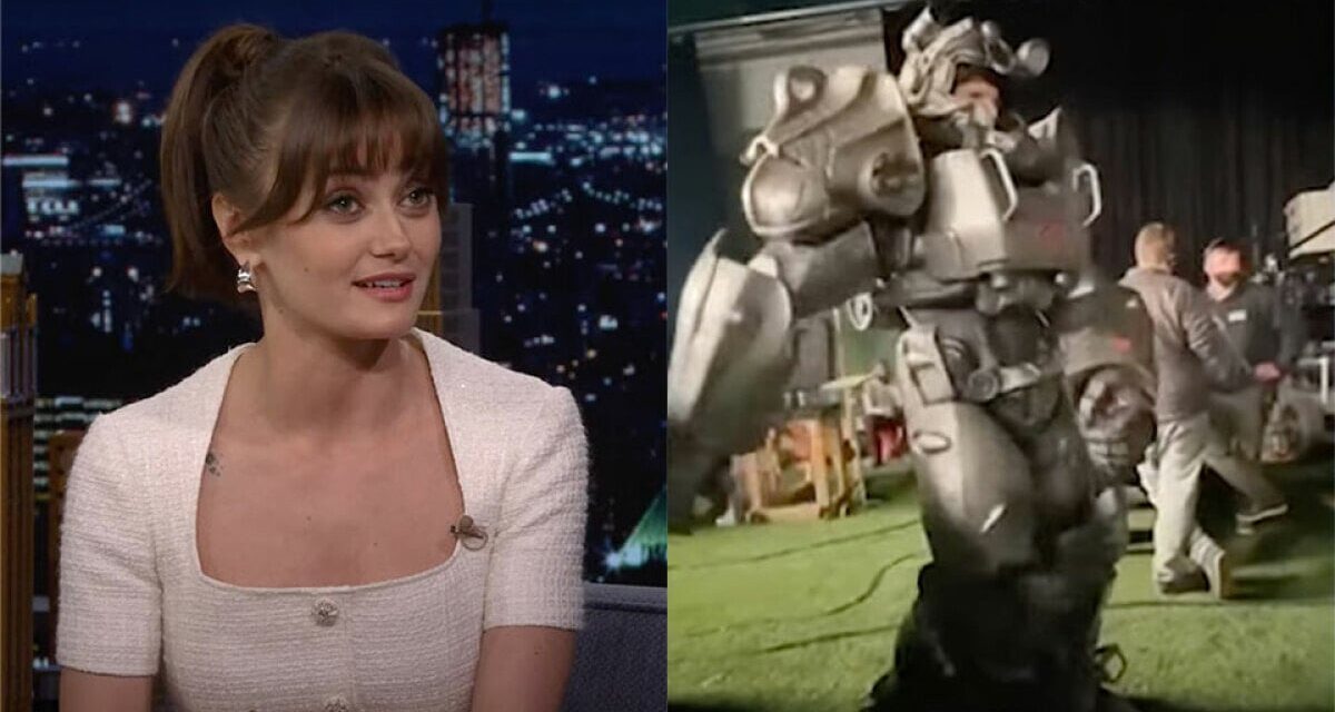 'Fallout' star Ella Purnell shares BTS of stuntman flossing in power armor