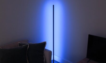 Add some color to your home with this $56 LED corner lamp
