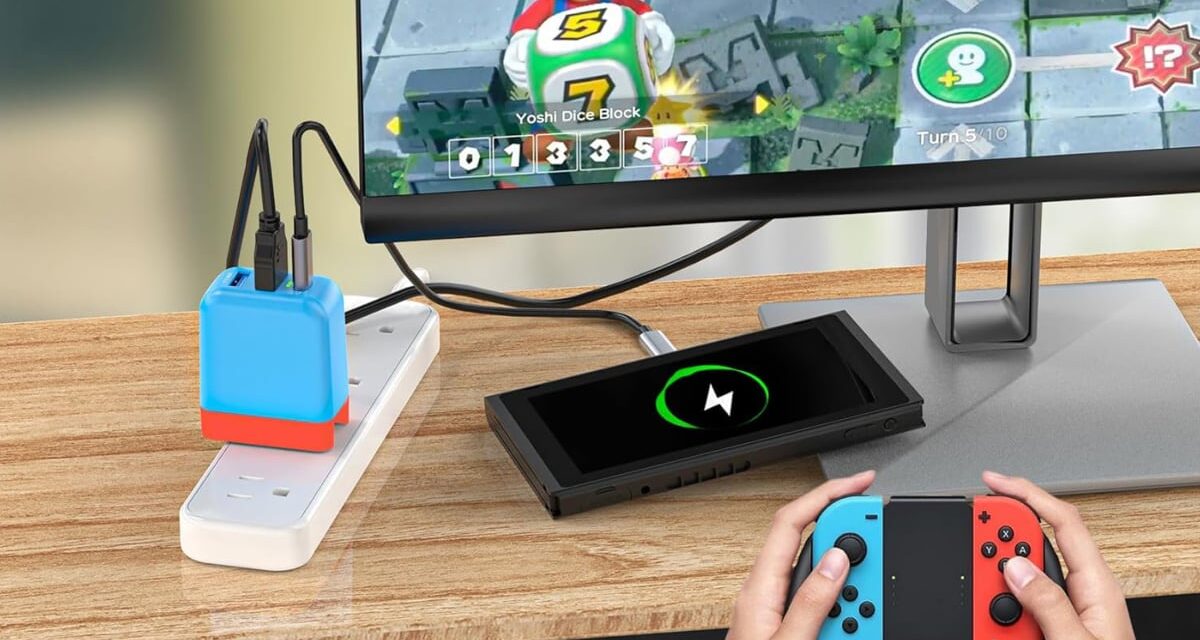 Try this compact dock charger brick for the Nintendo Switch for $36