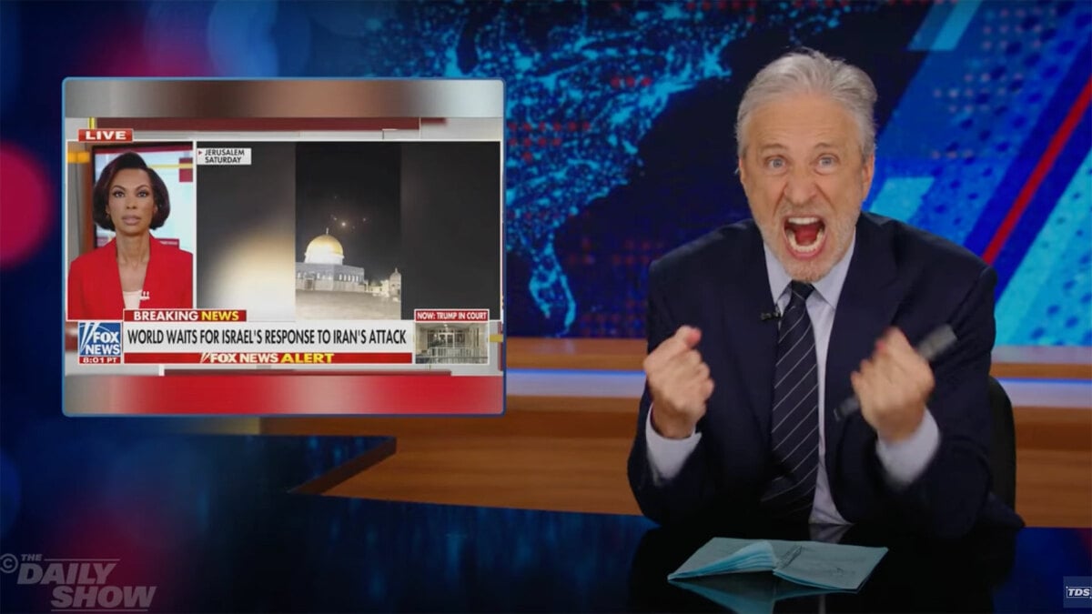 Jon Stewart shares his unfiltered thoughts about war in the Middle East